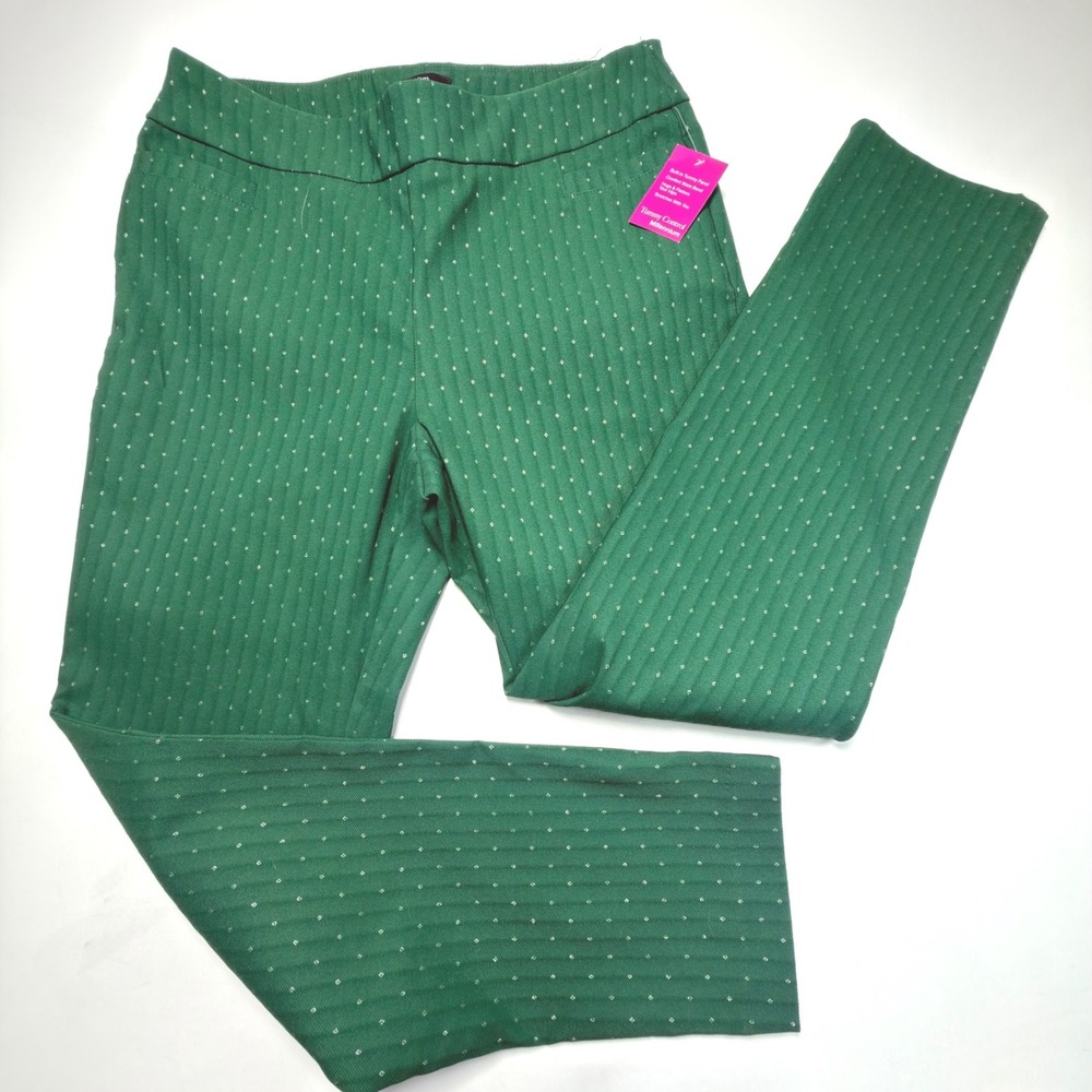 Kim Rogers Pants Womens‎ 14W Green Millennium Tummy Control Straight Leg NWT